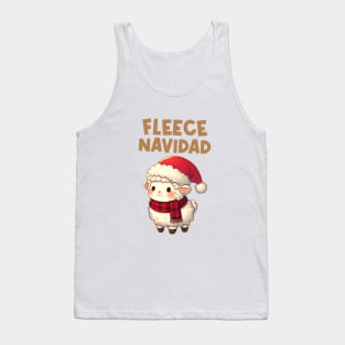 Fleece Navidad Cute Christmas Sheep Tank Top